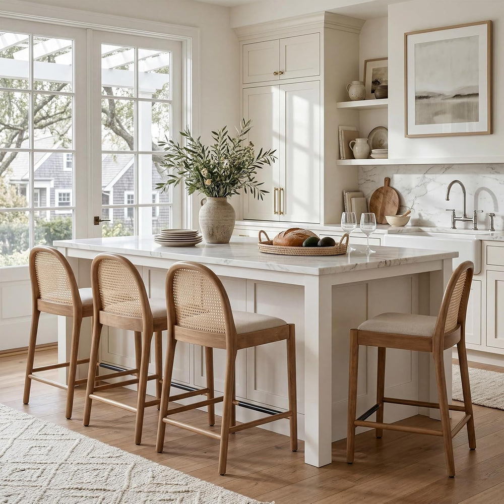 DUOMAY Modern Counter Stools Set of 4, 26 Inch Seat Height Counter Height Bar...