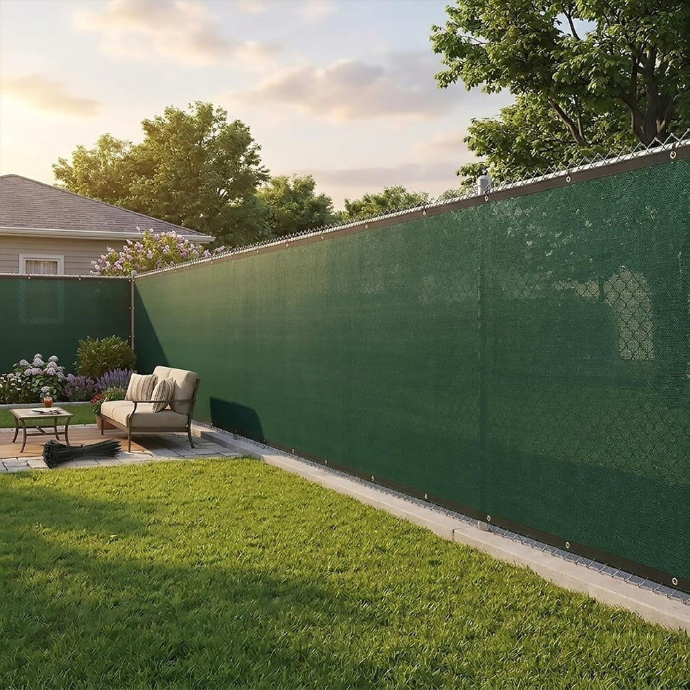 Privacy Screen 6ft x 50ft Dark Green HDPE Fence 90% Blockage
