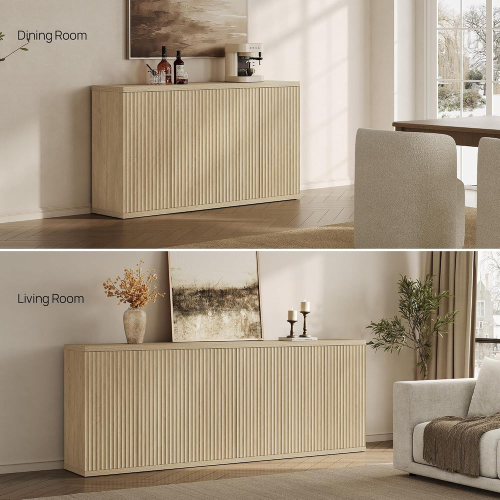 SICOTAS Buffet Cabinet with Storage Sideboard Cabinet with Doors & Shelves