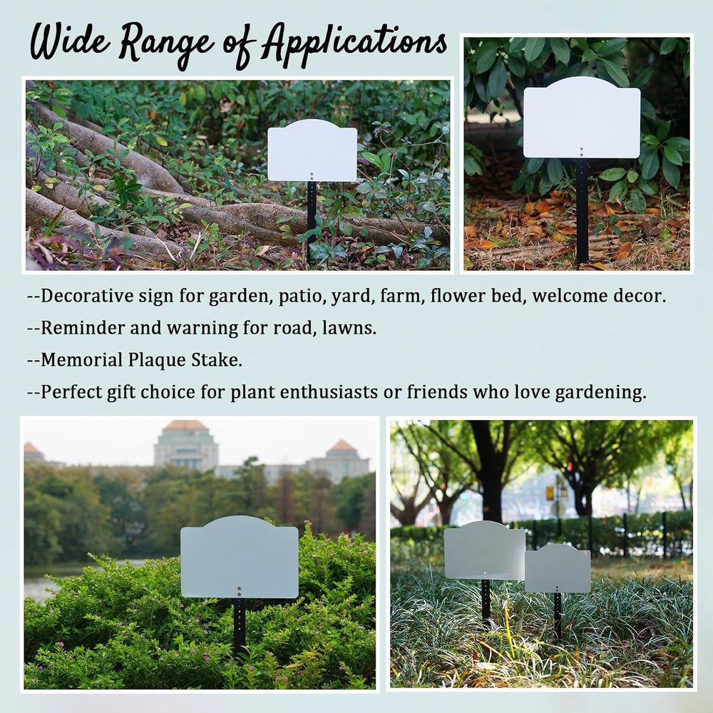 5pcs 10inch Sublimation Yard Sign Blank with Stake Rectangle Arch