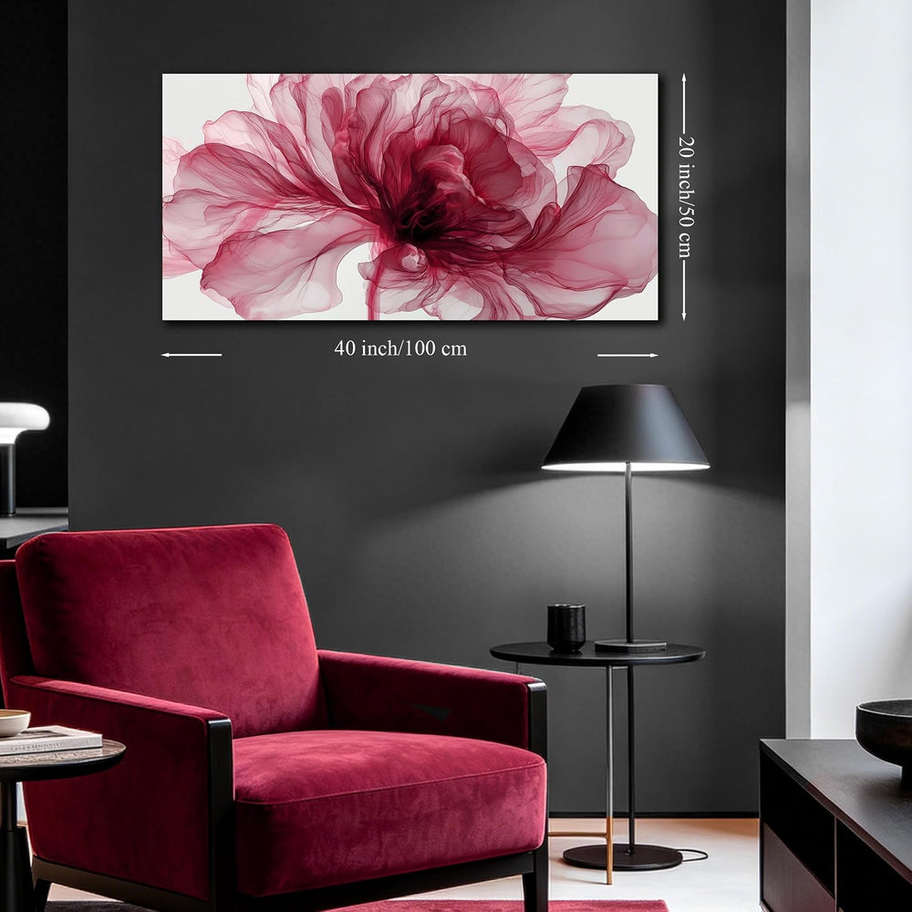 MXUNYZ Red Flower Canvas Wall Art bedroom Abstract Print Painting
