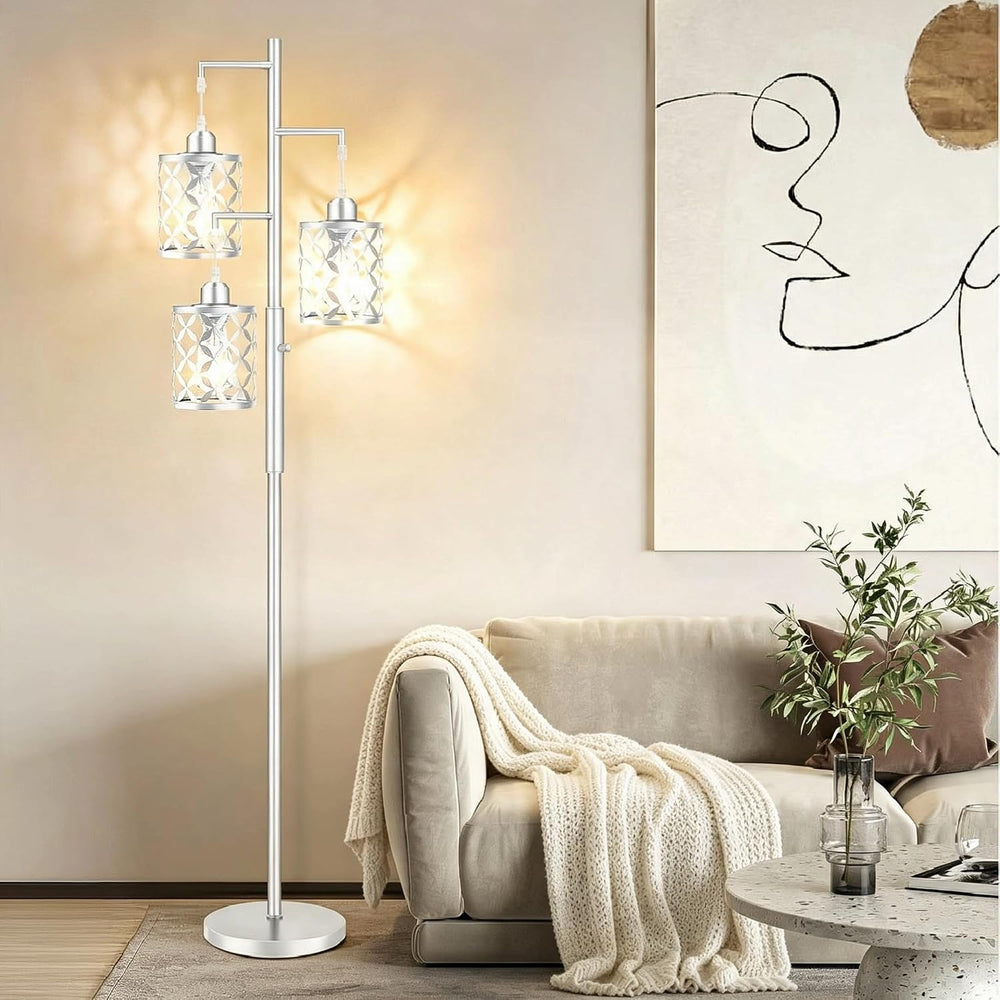 72" Modern Tree Floor Lamp, Dimmable Minimalist Tall Standing Lamp with ...