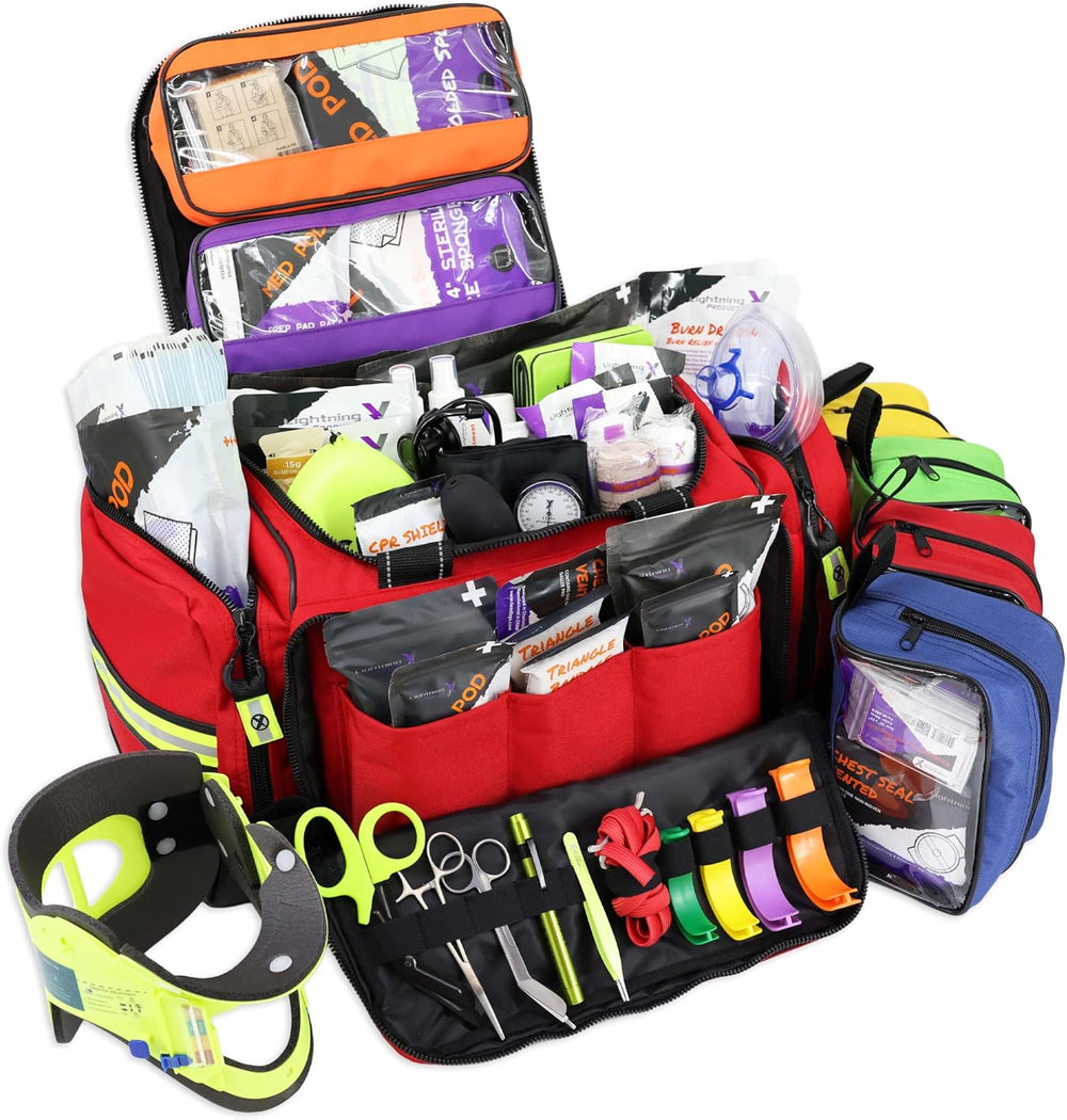 Lightning X Extra Large Medic First Responder EMT Trauma Bag Stocked w/Fill K...