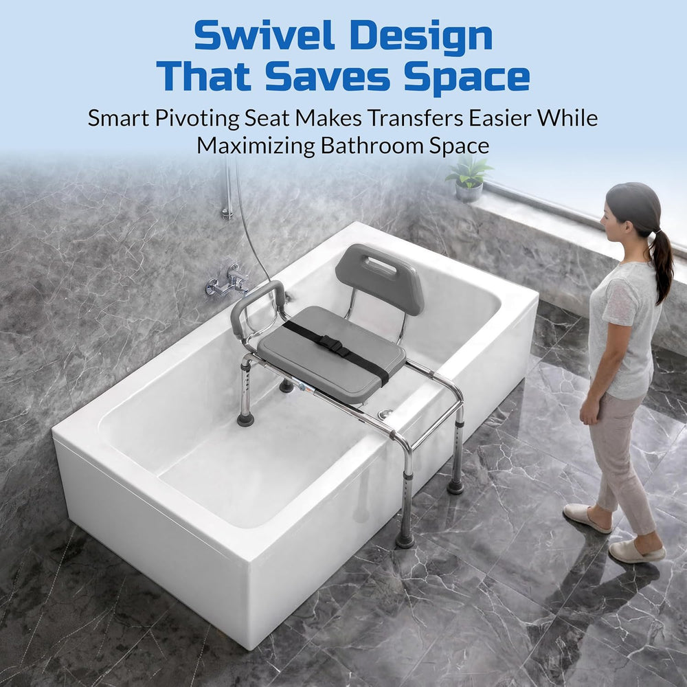 Platinum Health Gateway Premium Sliding Shower Chair Bath Transfer Bench with...