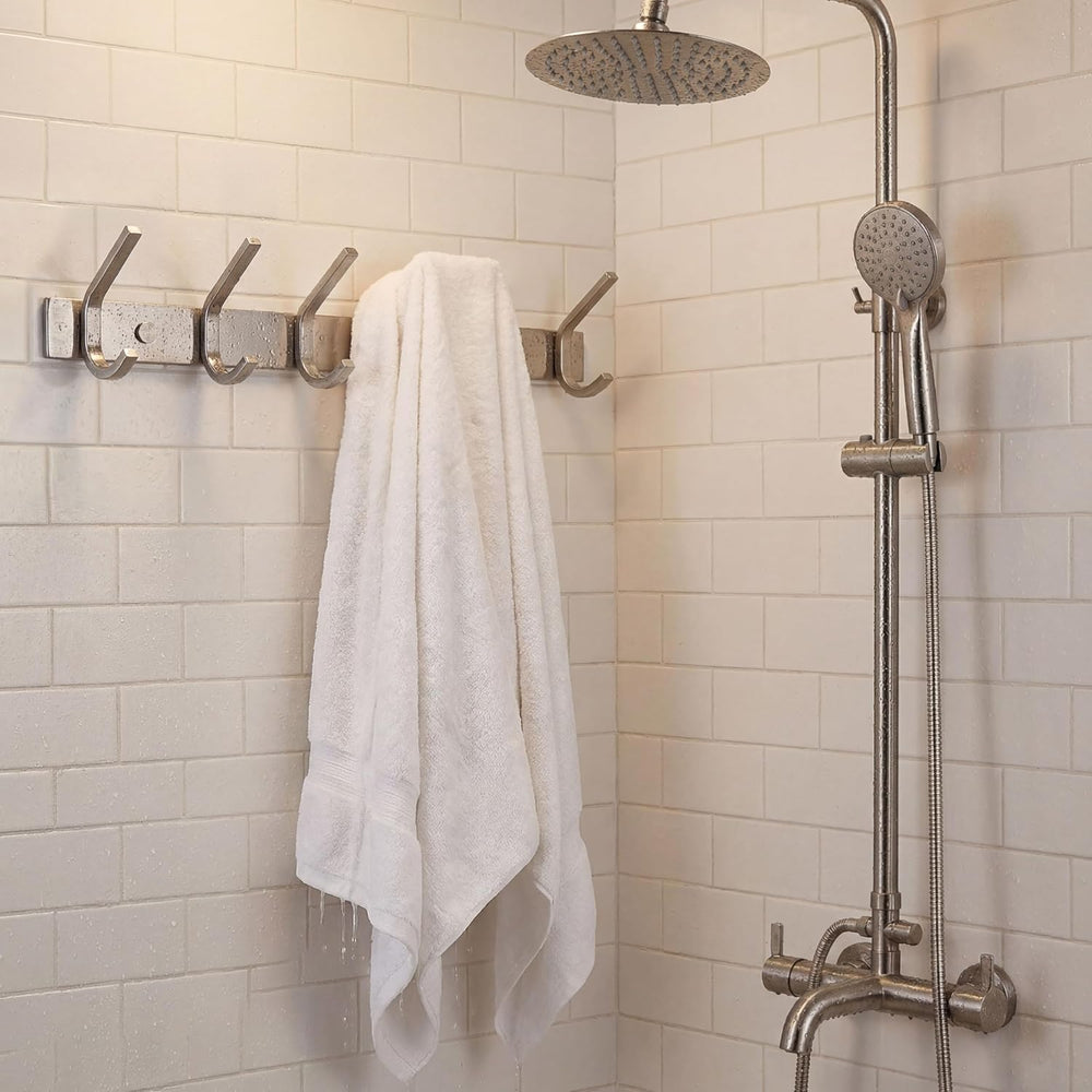 WEBI 2 Packs, Heavy Duty Stainless Steel 304 Hook Rail Coat Rack, Satin Finis...