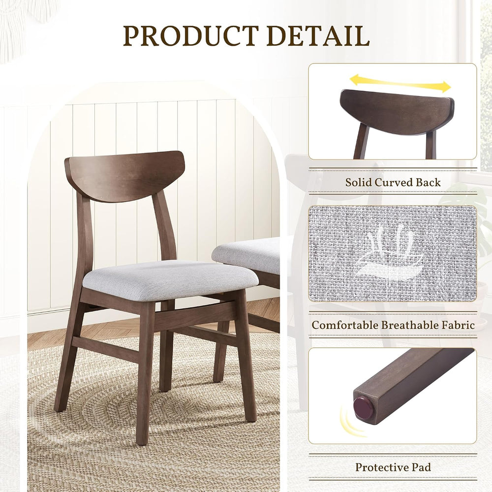 P PURLOVE Modern 3 Piece Table Set, Wood Triangular Table (Brown and Grey)