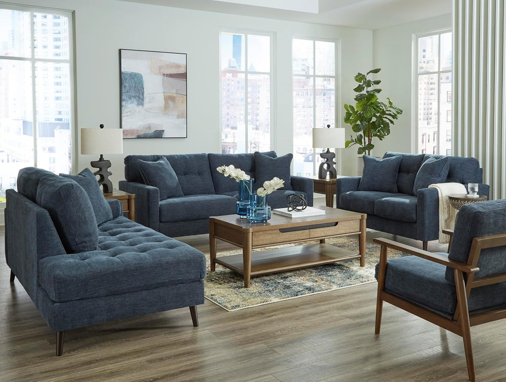 Signature Design by Ashley Bixler Mid-Century Modern Tufted Right-arm Facing ...