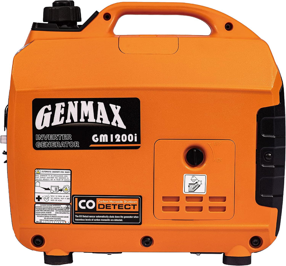 GENMAX Portable Generator，1200W Ultra-Quiet Gas Engine, EPA Compliant, Eco-Mo...