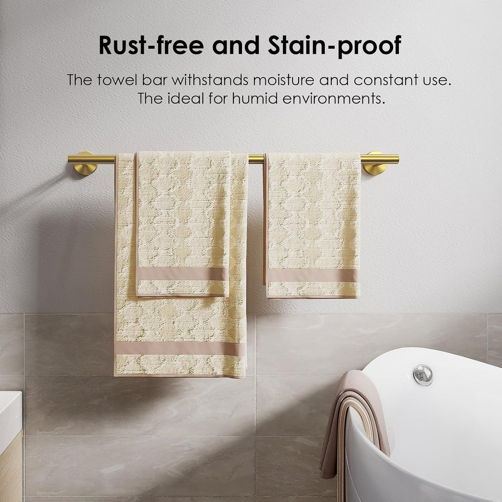 FORIOUS Towel Bar Towel Racks for Bathroom Wall Mounted 24" Brushed Gold