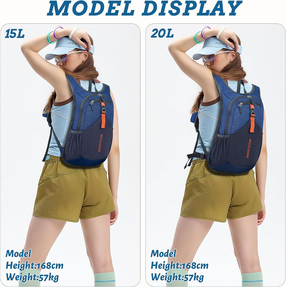 BECOJADDE 20L Small Hiking Backpack for Men Women Foldable Packable Back Pack...