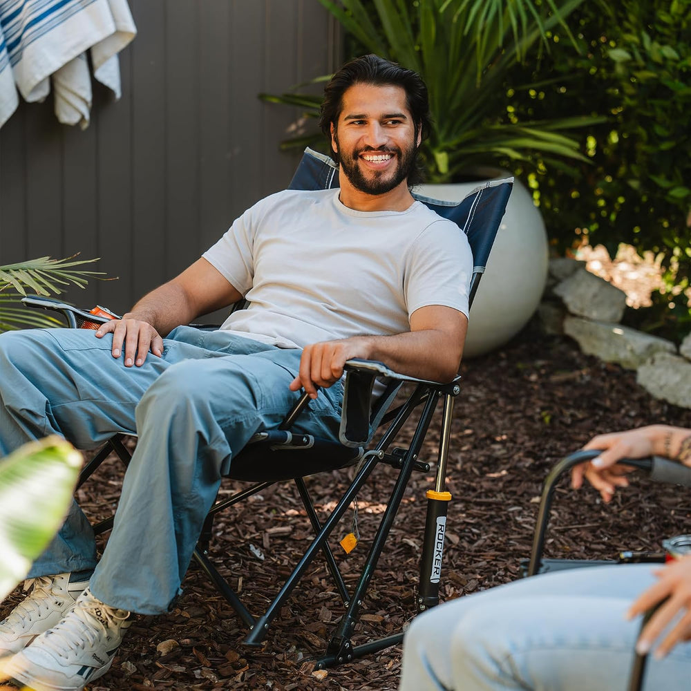 GCI Outdoor Kickback Rocker Camping Chair - Indigo Blue