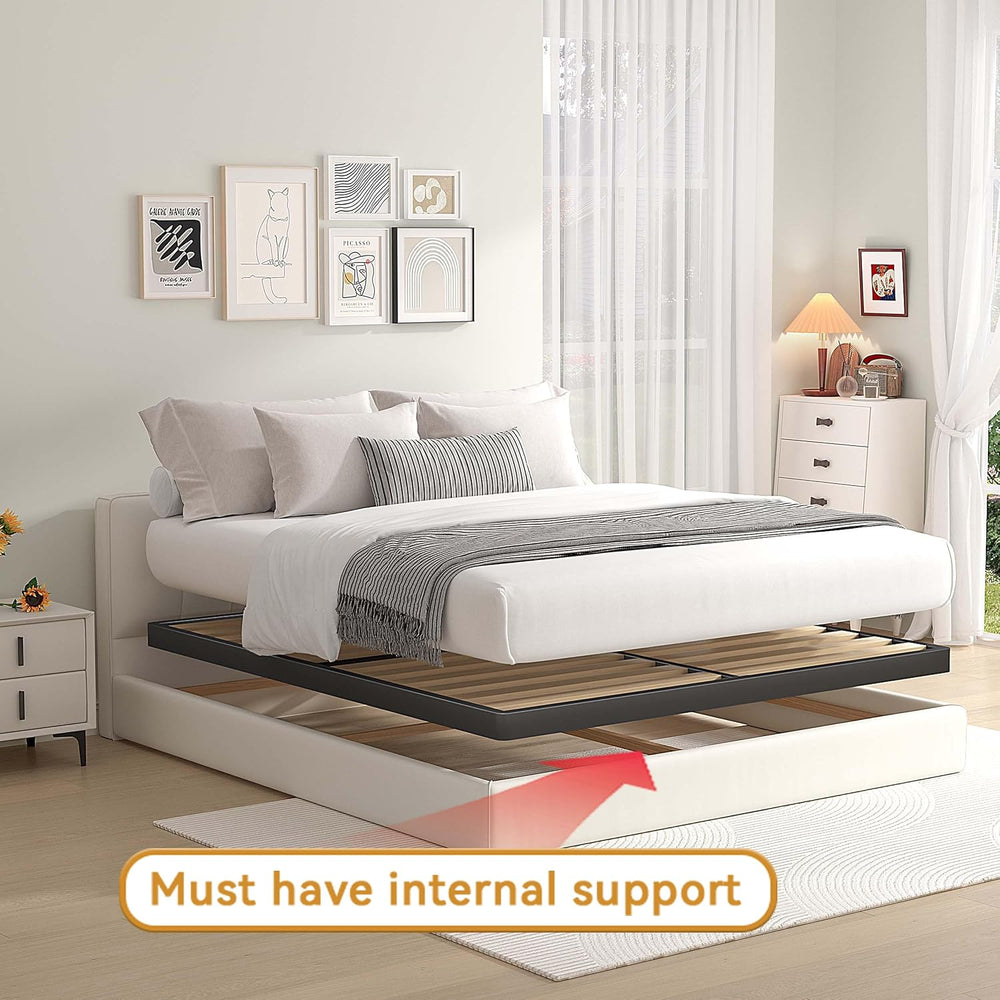 MAF Box Spring King 2 Inch with Round Corners, Bunkie Board with Wood Slats