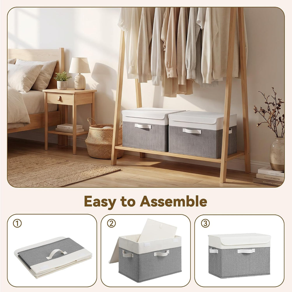 GRANNY SAYS Memory Keepsake Storage Box, Fabric Storage Bins with Lids