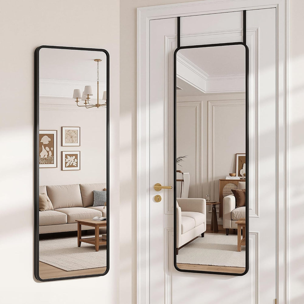 Suidia Full Length Mirror Over the Door&Wall Mounted, 48"x14" D...