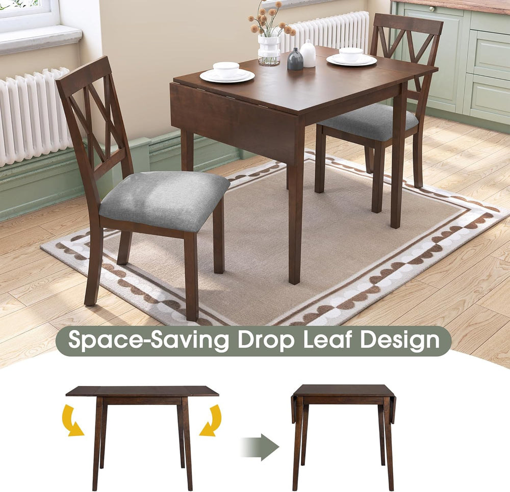 Merax Wooden 29"- 45" Extendable Rectangular Dining Table with Drop...