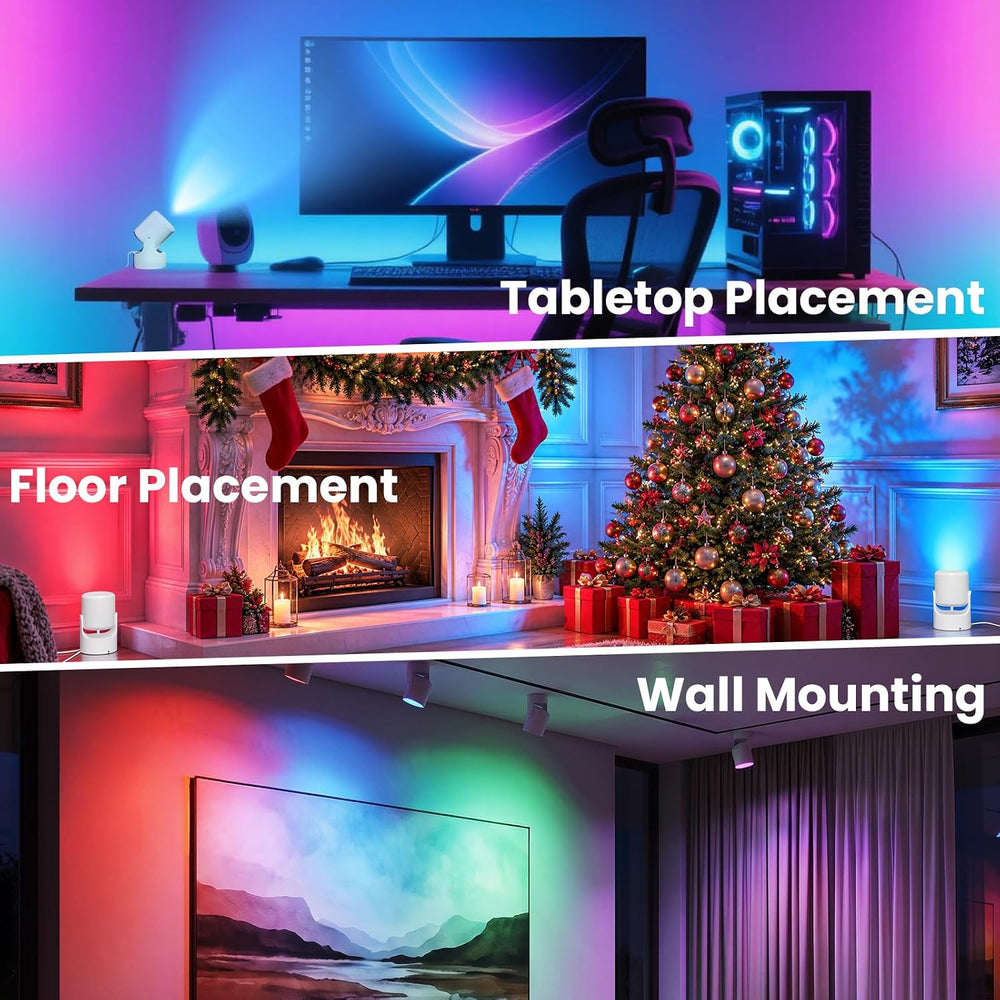 RGBW Uplights Indoor 6W,16 Static Colors,4 Dynamic Modes,5‑Level Brightness