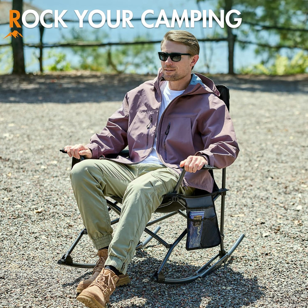 Portal Outdoor Rocking Camping Chair Folding Portable Rocker