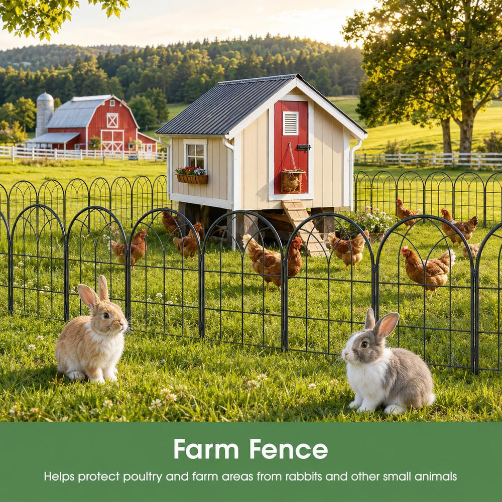 Decorative Garden Fence, 21 ft Rustproof No Dig Flower Bed Border 20 Pack