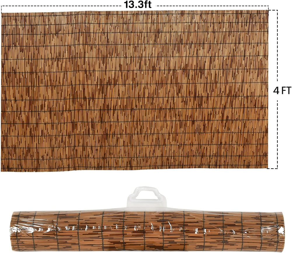 DearHouse Natural Reed Fencing, Eco-Friendly Reed Fence, 4 feet High x 13.3 f...