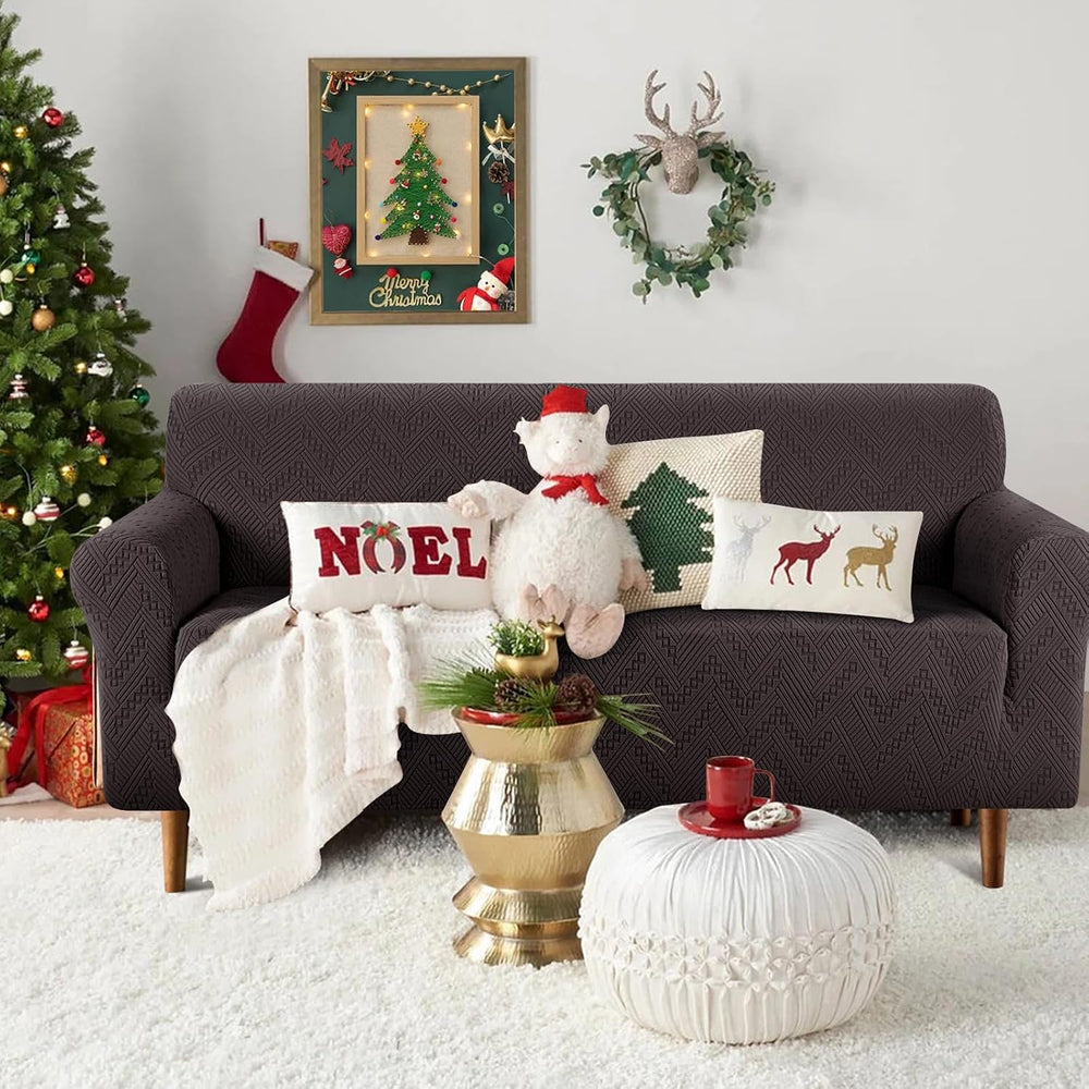 Ruaozz Stretch Sofa Cover, Soft Jacquard Furniture Protector