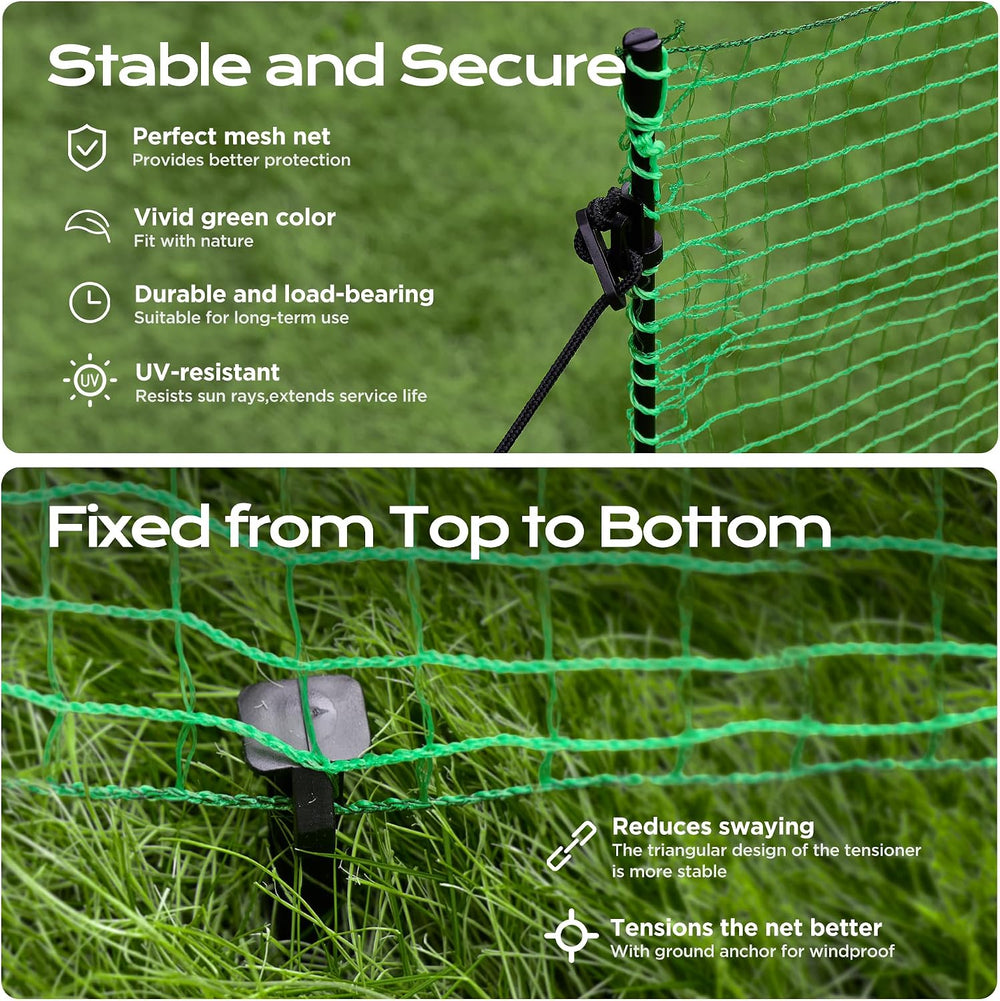 Temporary Fence with Posts,4'x50' Safety Barrier for Dog Snow Plastic...