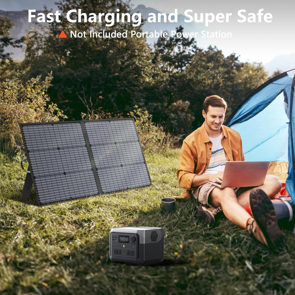 110W Portable Solar Panel for Power Station IP67 Waterproof Solar Charger