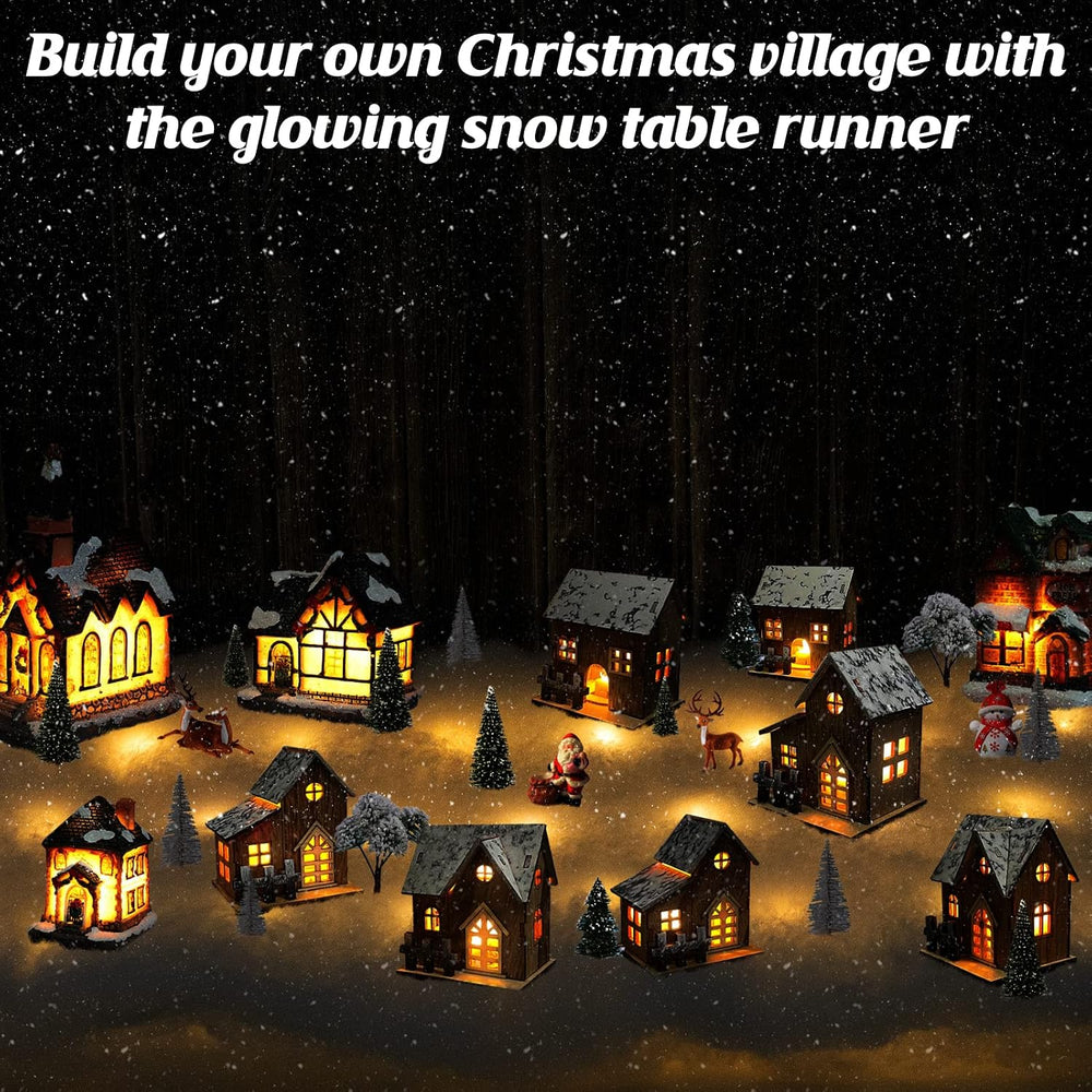 Cosweet LED Fake Snow Blanket for Christmas Village Display, 63'' x 1...