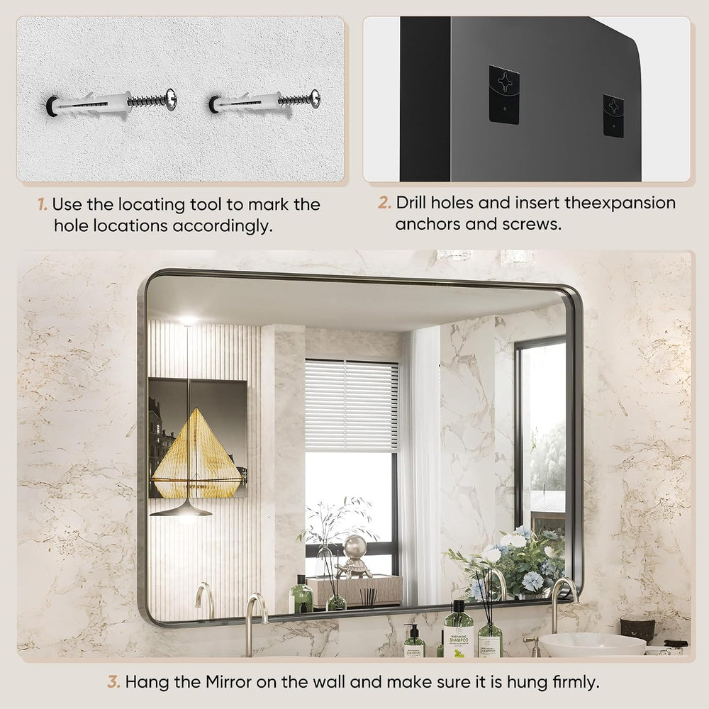 NEWBULIG Bathroom Wall Mirror Over Sink, Vanity Mirror, 30x40 Inch