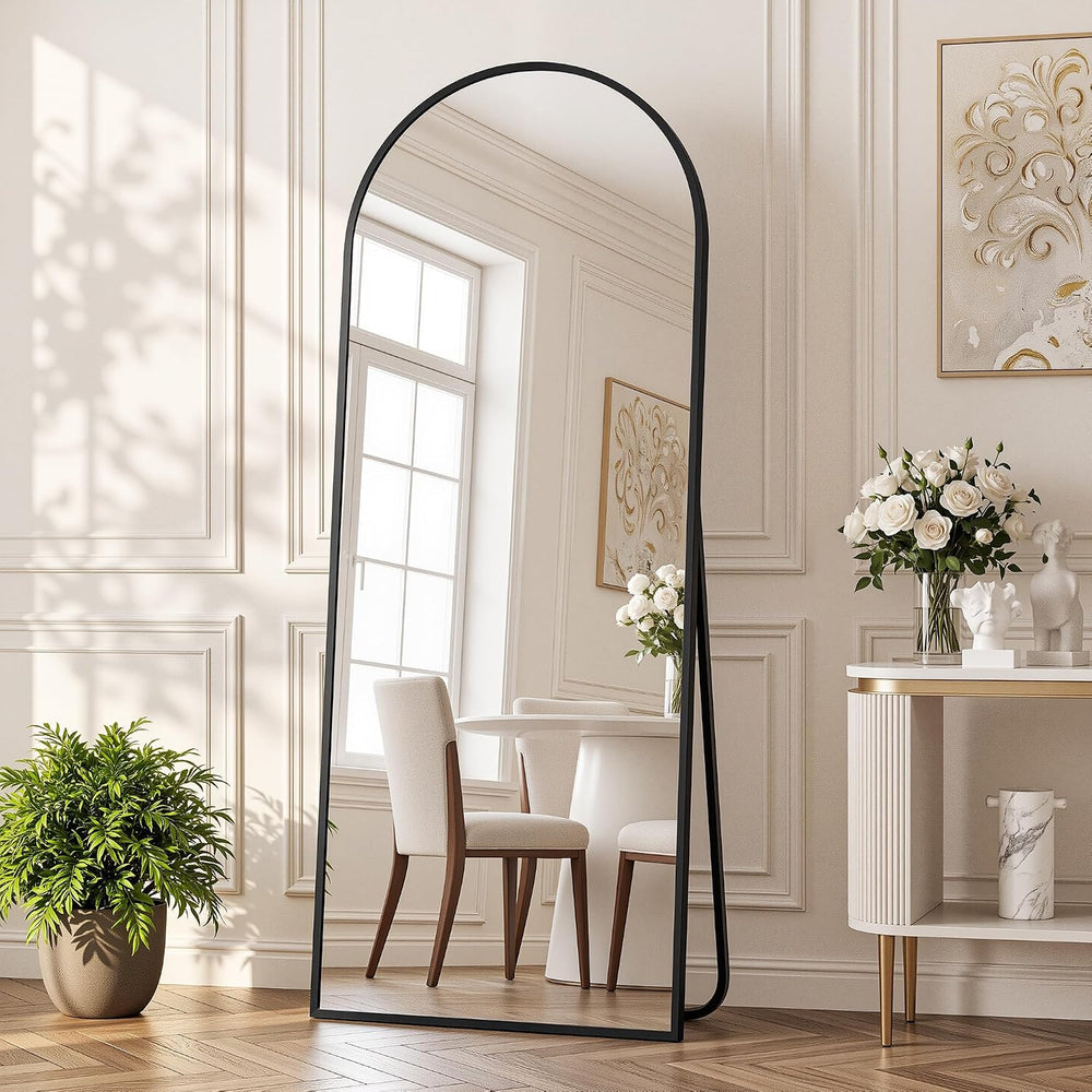 Antok 58"x20" Arched Full Length Mirror with Stand, Floor Mirror, B...