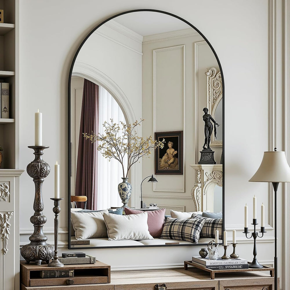 Antok Arched Bathroom Mirror, 20"x30" Wall Mounted Mirror, Vanity M...
