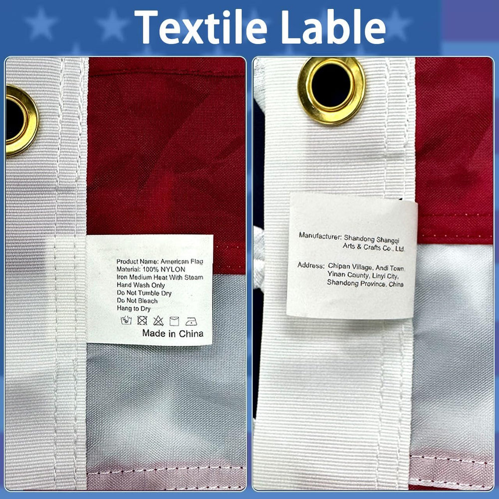 American Flag 4x6 ft: Long Lasting US Flag, Heavy Duty Nylon, Embroidered Sta...