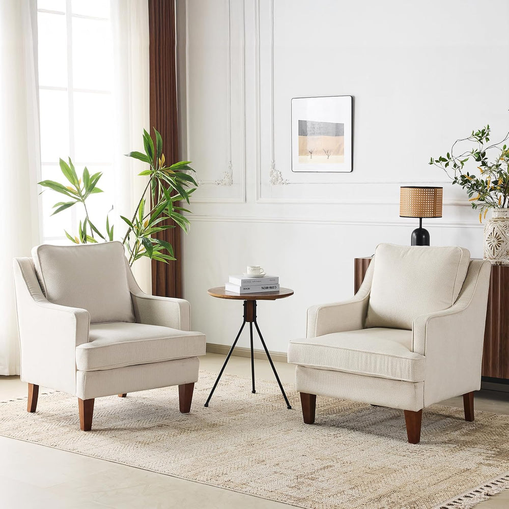 VINLI High Back Accent Chairs Set of 2, Armchair for Living Room, Entryway