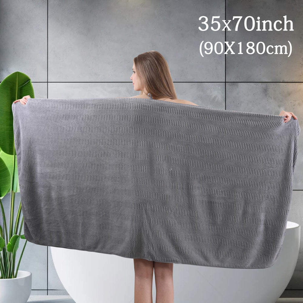 8 Piece Bath Towel Set-2 Oversized Bath Sheets(35"x70"),2 Hand Towe...