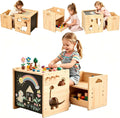 Brobear Weaning Table and Chair Set for 3-Layer Adjustable, Storage Drawer