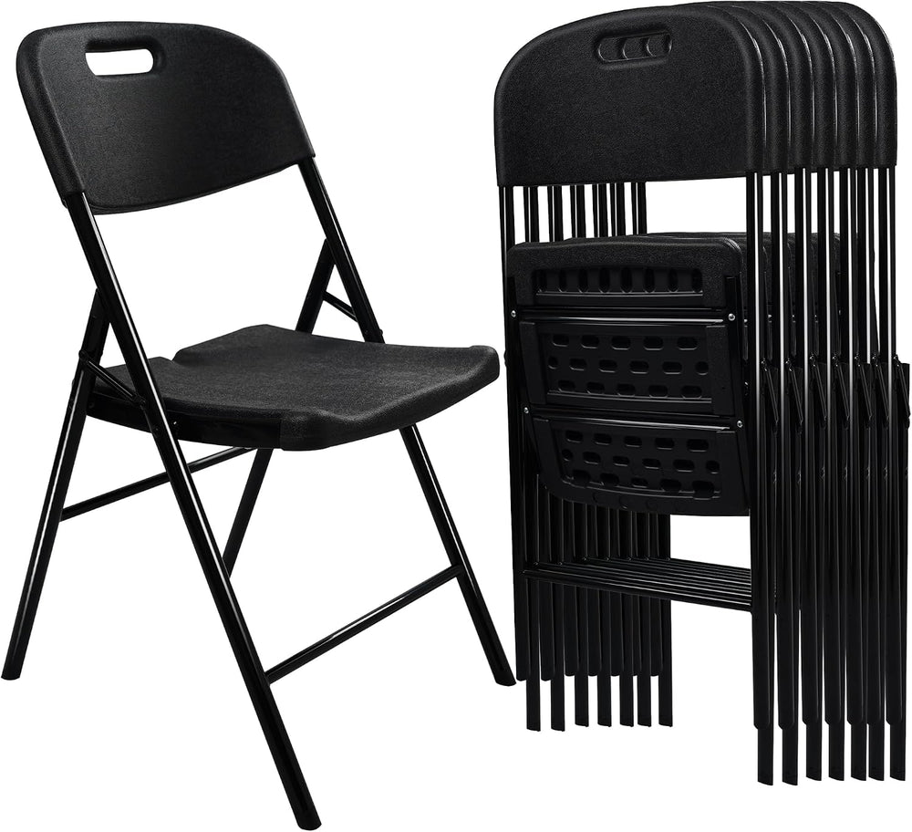 8 Pack Folding Chair, 600 lb Weight Capacity,Indoor/Outdoor Heavy Duty Foldab...