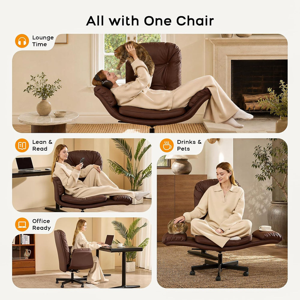 amseatec Big&Tall Office Chair,High Back Criss Cross Chair,5-Gear Armrests