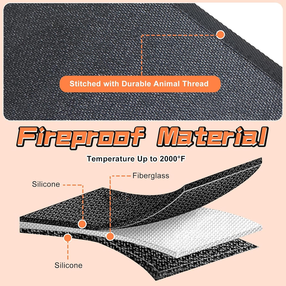 Fireplace Mat, Hearth Rug Fireproof, Fireplace Floor Mat, Fireproof Rug for F...