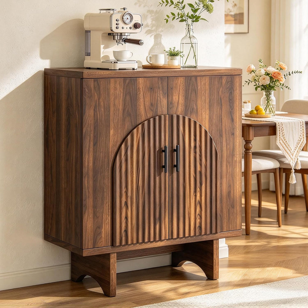Welzona Sideboard Buffet Cabinet with Storage, Accent Cabinet, Walnut