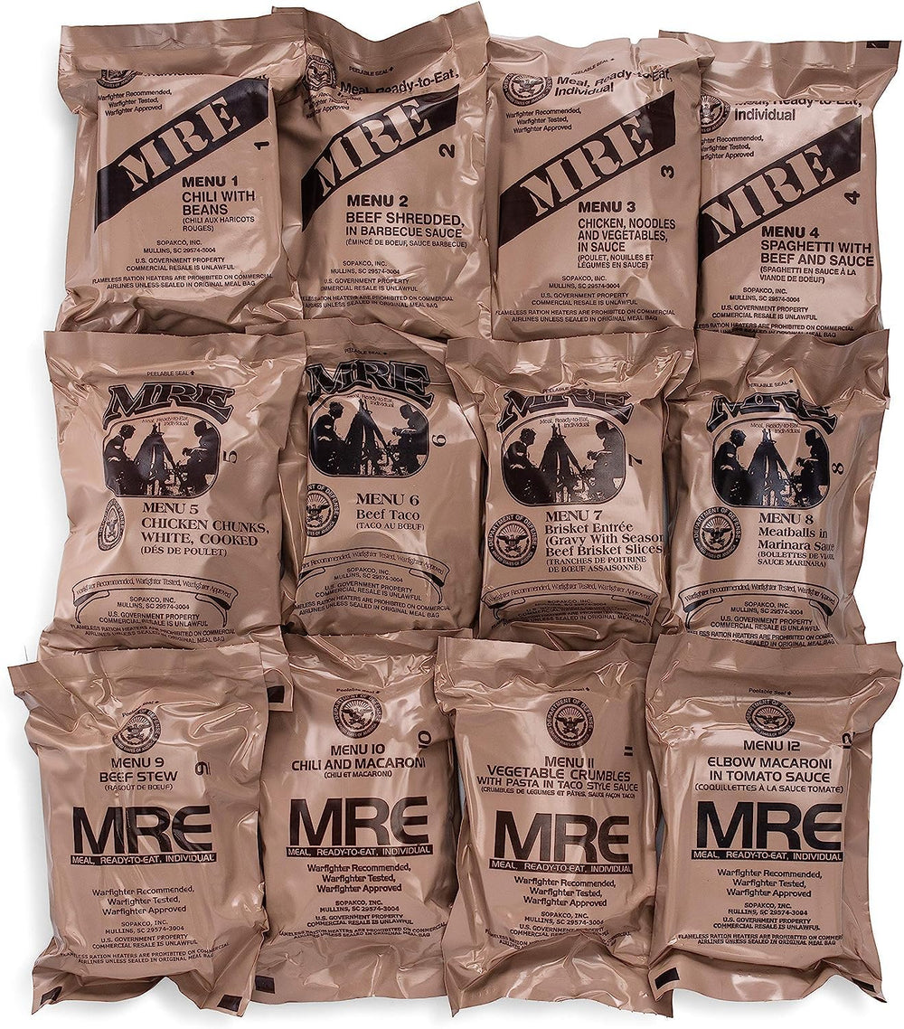 Military MRE Case, 2027 Inspection Dated- Random Case "A or B" Emer...