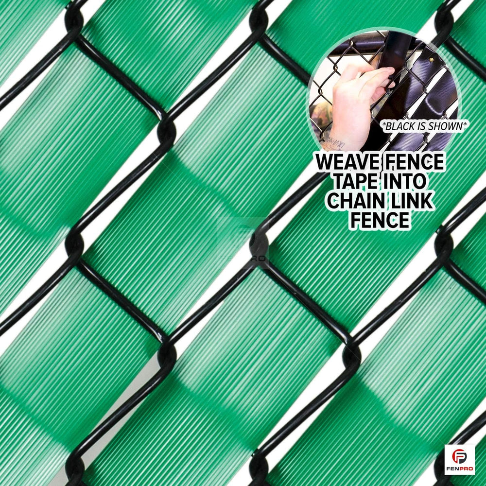 Chain Link Fence Privacy Tape (Emerald Green)