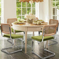 KROFEM Dining Chairs Set of 4,Modern Rattan Kitchen Chairs,Green