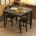 Tangkula Mid-Century Modern Dining Table Set for 2, Kitchen Table Set