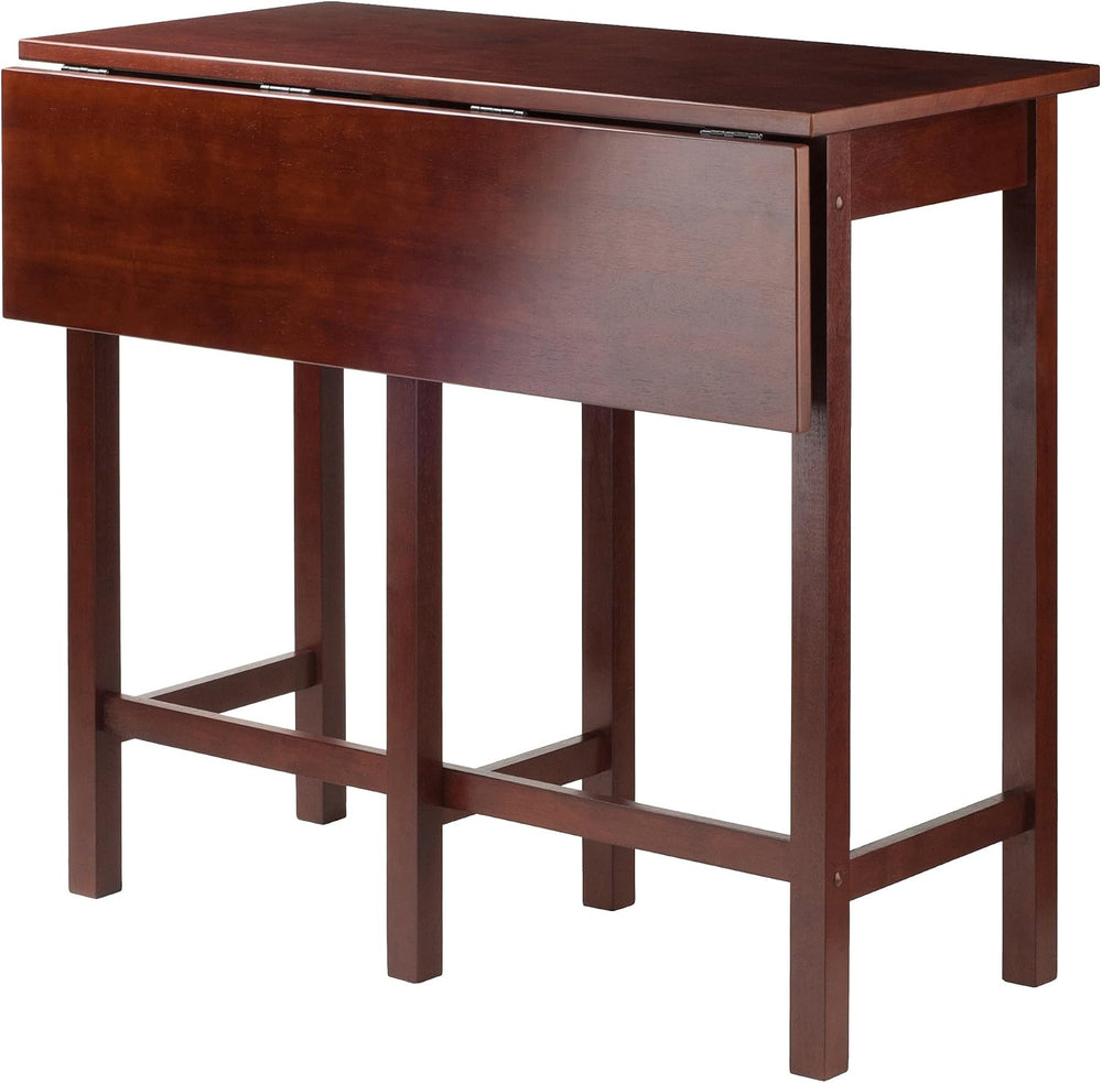 Winsome Lynnwood Drop Leaf High Table, 35", Walnut