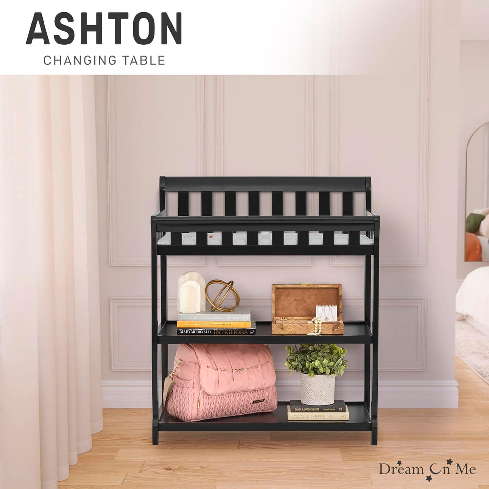 Dream On Me Ashton Changing Table, Black , 34x20x40 Inch (Pack of 1)