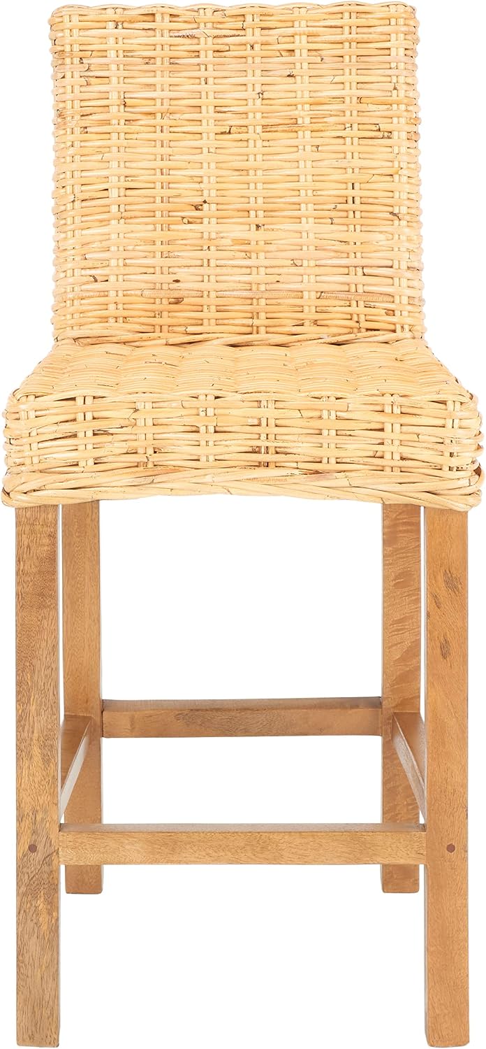 SAFAVIEH Tobie Wood Counter Bar Stool, 23.62" Seat BST6501A