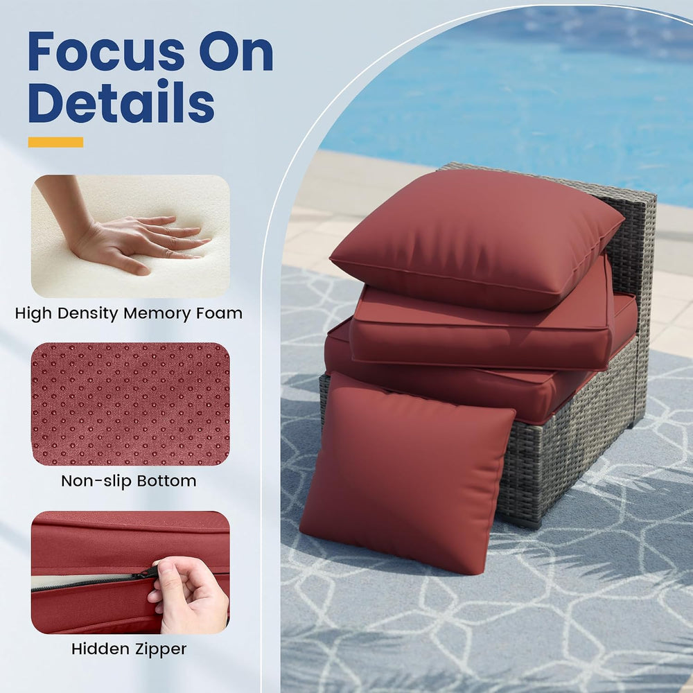 UDPATIO Outdoor Cushions for Patio Furniture, 4'' Replacement Cushion...