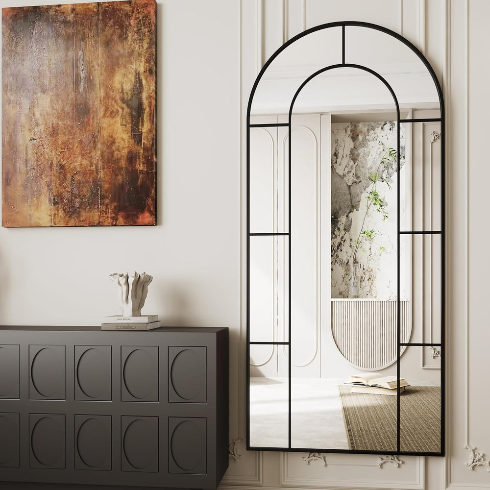 AUYHM 32"x71" Floor Mirror,Standing Mirror Full Length,Large Arched...