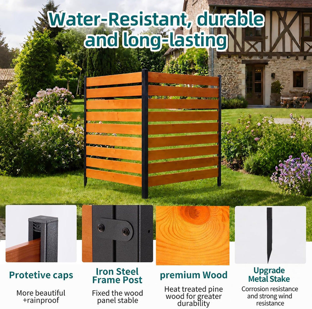 48x48in Outdoor Privacy Fence Screen for AC Unit, Trash Cans & Pool Equip...