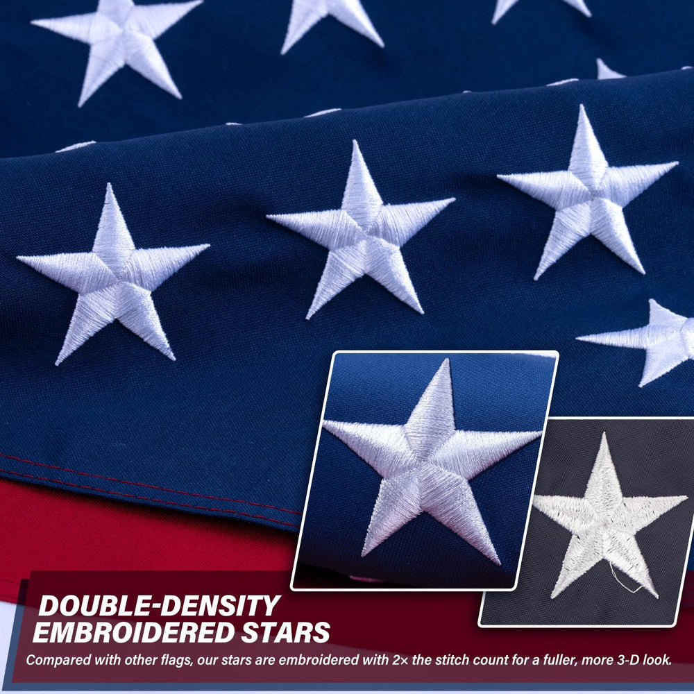American Flag 4x6 ft for Outside, TearProof Series Spun Polyester US Flags Ul...