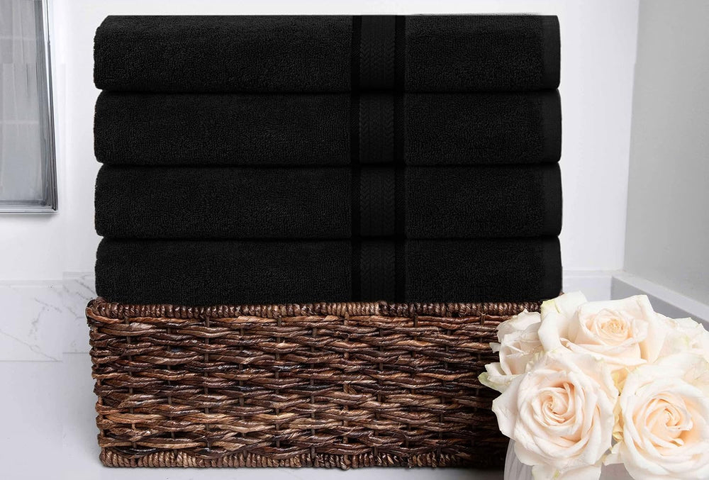 COTTON CRAFT Ultra Soft Bath Towels - 4 Pack 100% Cotton Large 30x54 inches